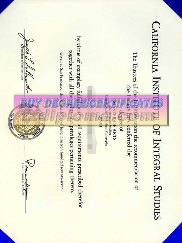Buy Online: California Institute of Integral Studies Diploma