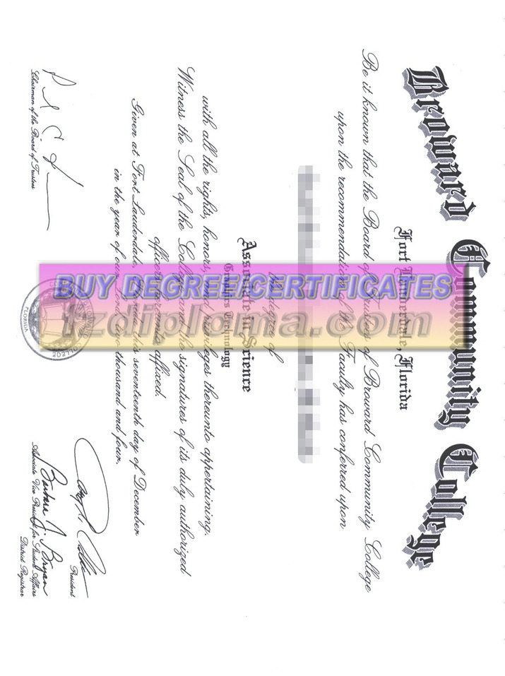 Beware of Copy Fake Purchase and Phony Degrees from Broward Community College
