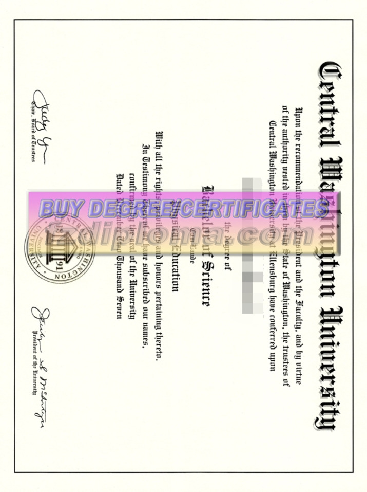 How Fast Can You Get a Fake Central Washington University Diploma?