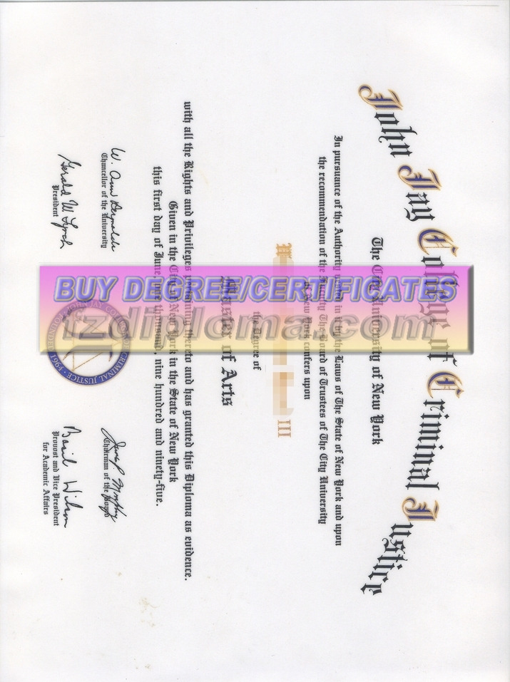 How to Buy a Fake CUNY John Jay College of Criminal Justice Degree: A Step-by-Step Guide