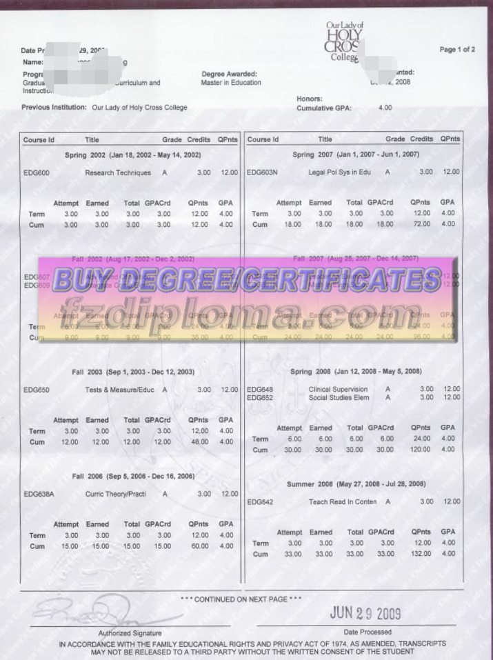 How to Buy a Fake Our Lady of Holy Cross College Diploma: A Step-by-Step Guide