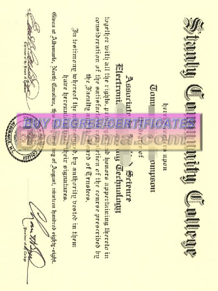 How to Buy a Phony Stanley Community College Degree: A Step-by-Step Guide