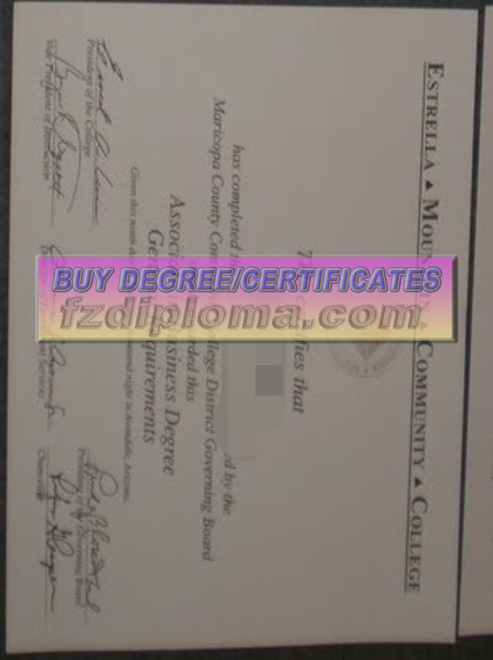 How to Purchase a Fake Estrella Mountain Community College Diploma: A Step-by-Step Guide