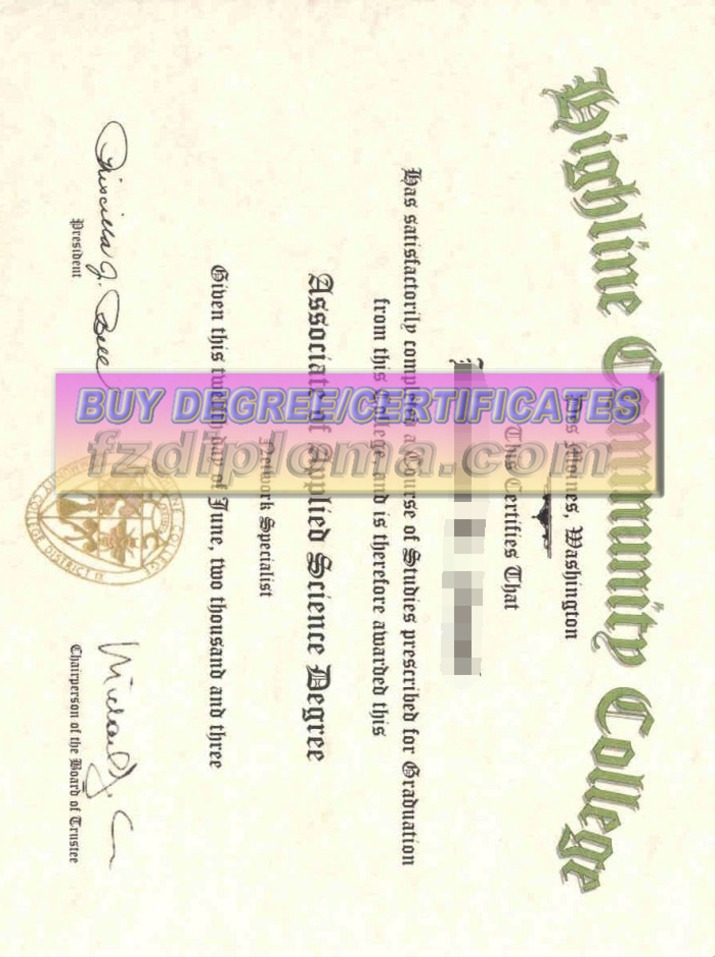 How to Purchase Fake Highline Community College Diploma