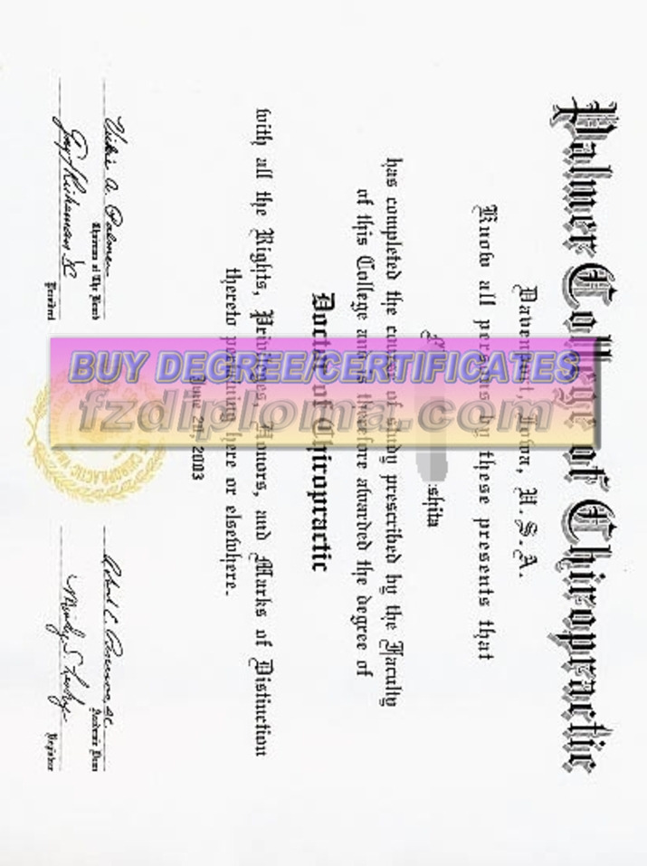 Is It Possible to Buy a Fake Palmer College of Chiropractic Diploma?