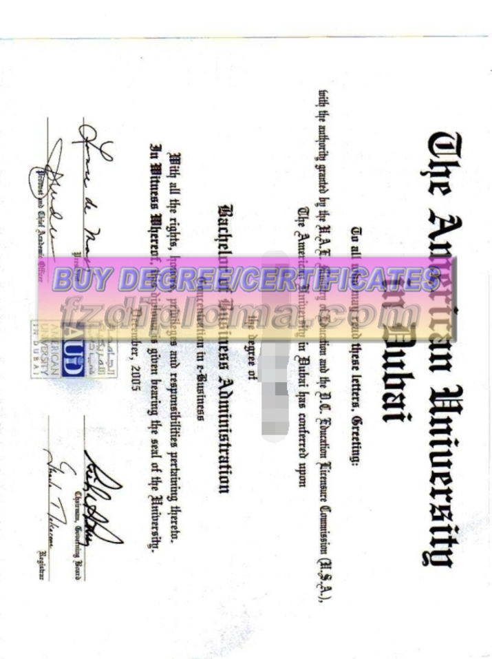 Make Fake Purchase: Buying a Fake American University in Dubai Degree