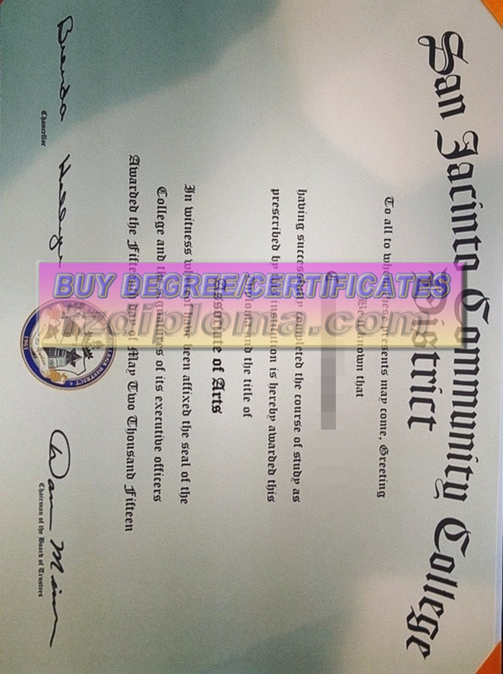 Order the Steps to Buy a Fake San Jacinto Community College District Diploma