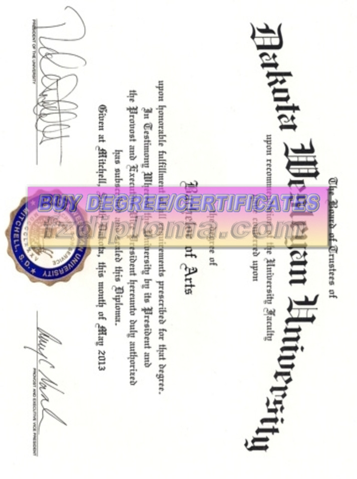Purchase Fake Dakota Wesleyan University Diploma: The Best Website to Buy