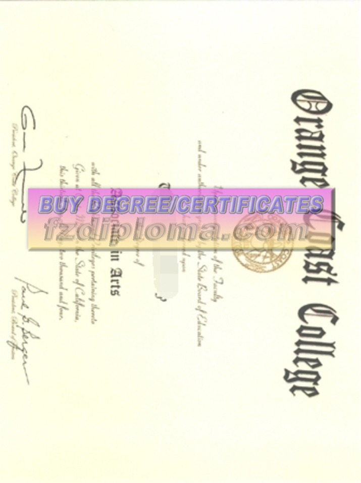Rustom: Where to Purchase a Fake Orange Coast College Degree