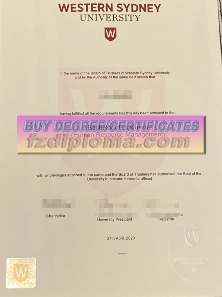 Copy The University of Western Sydney Diploma: A Guide for Students