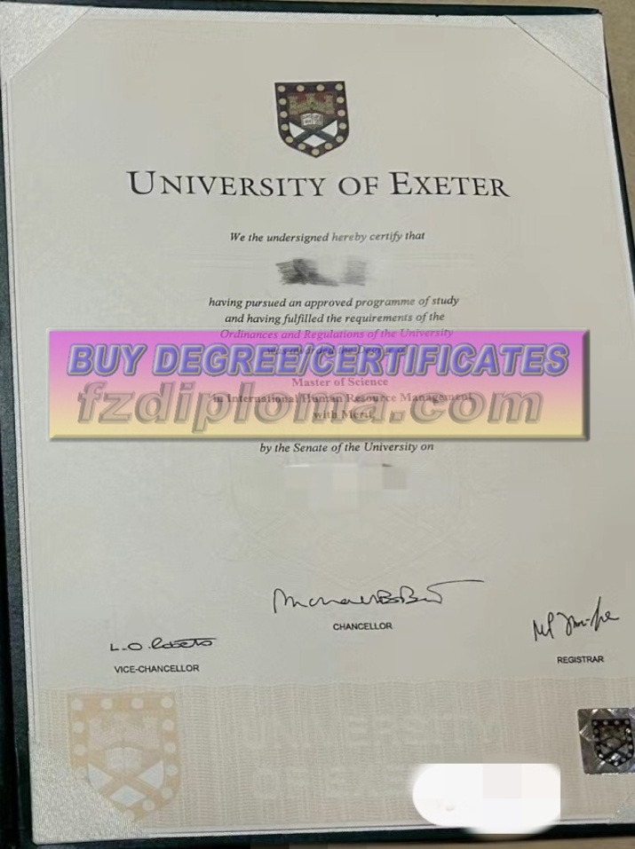 Can You Spot the Copy-Fake University of Exeter Degree?