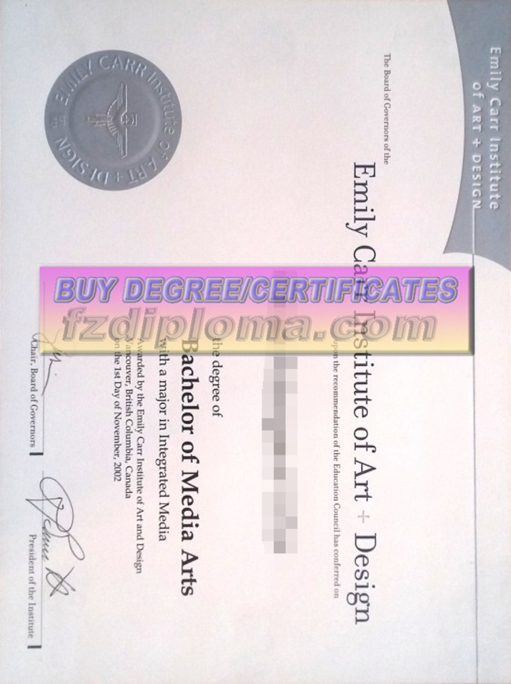 How to Create a Fake Emily Carr Institute of Art and Design Diploma