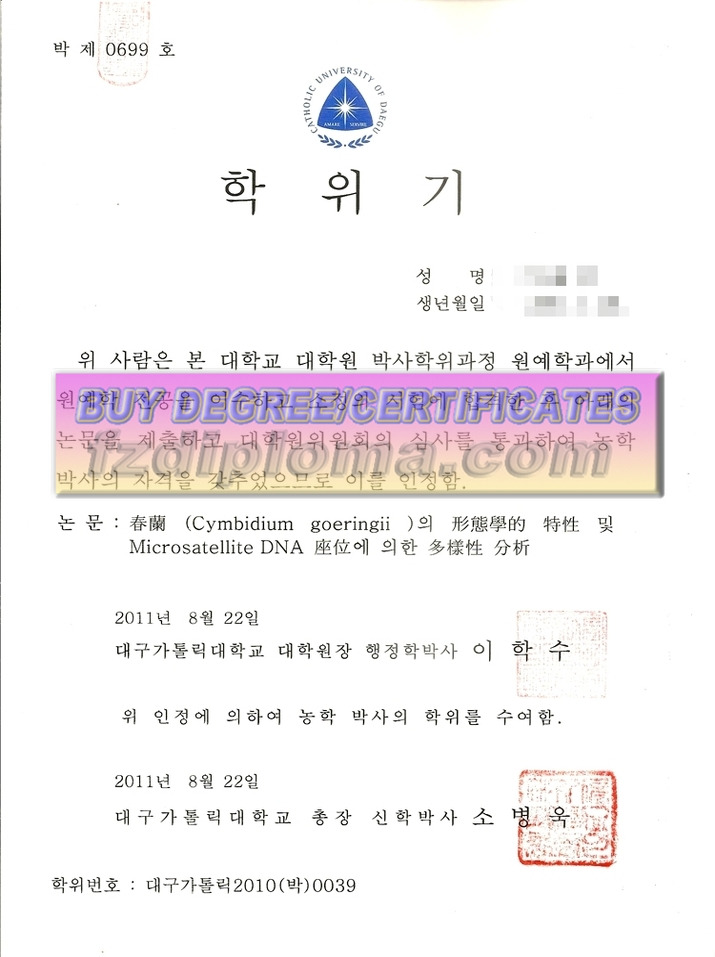 How to Make a Fake The Catholic University of Daegu Diploma: A Step-by-Step Guide