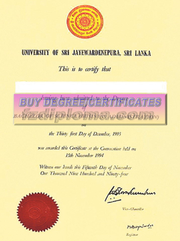 Buy Fake University of Sri Jayewardenepura, Sri Lanka Diploma: What You Need to Know