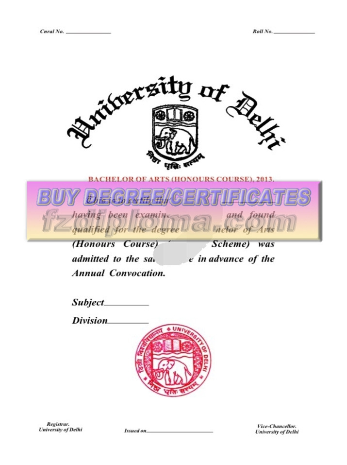 How to Copy a Fake University of Delhi Degree: Step-by-Step Guide