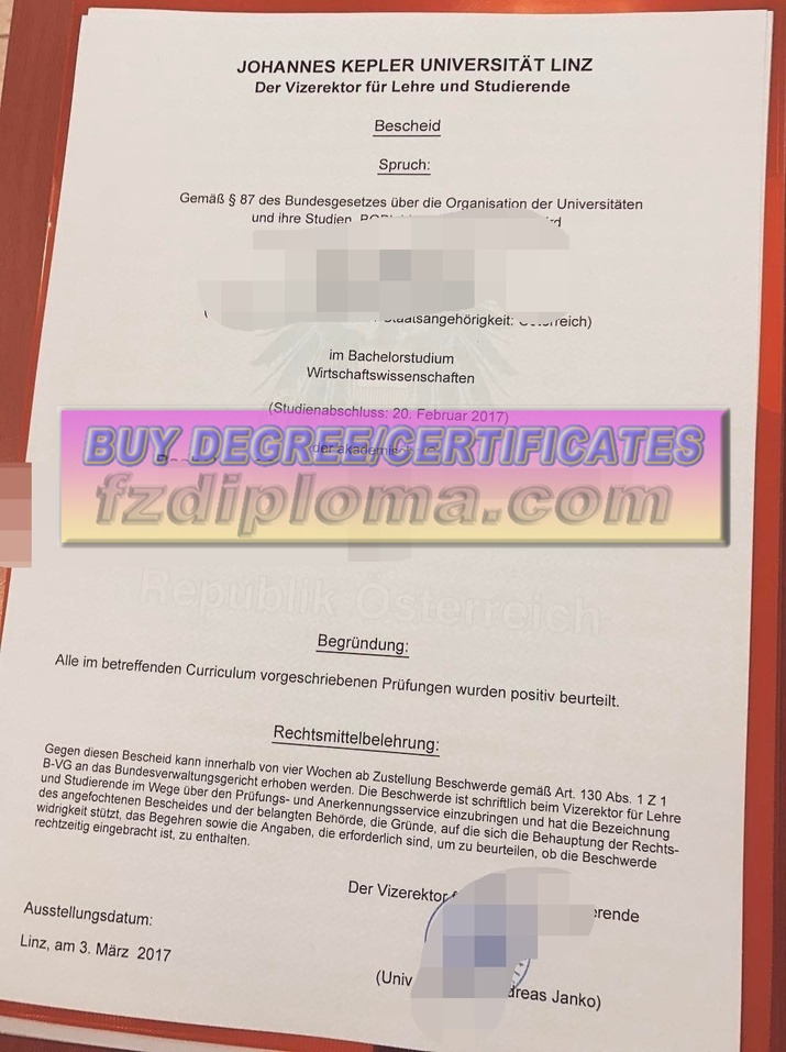 How to Copy Johannes Kepler University Linz Diploma: A Step-by-Step Guide