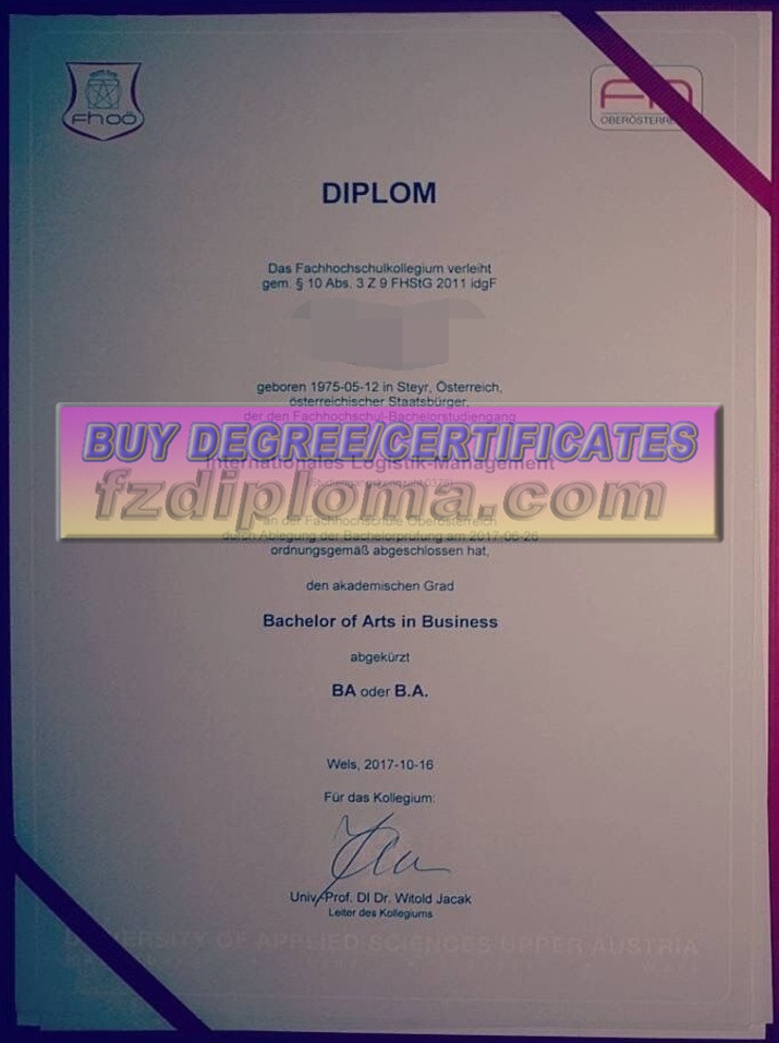 How Fast Can You Get a Fake University of Applied Sciences Upper Austria Diploma?