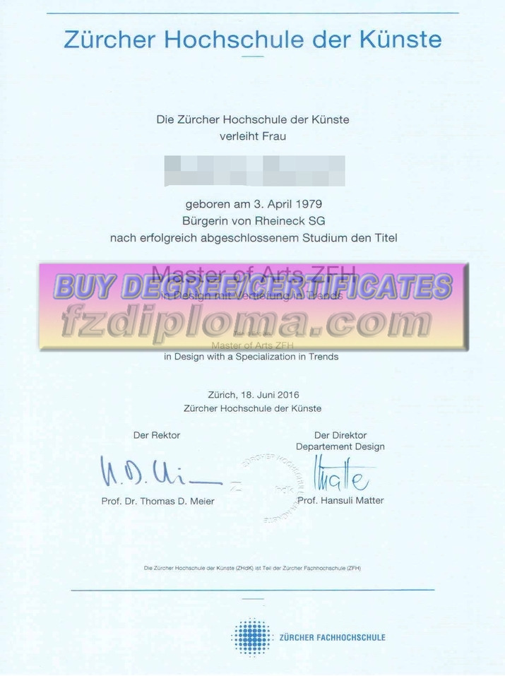 How to Create a Fake Zürcher Hochschule Der Künste Diploma: Step-by-Step Guide