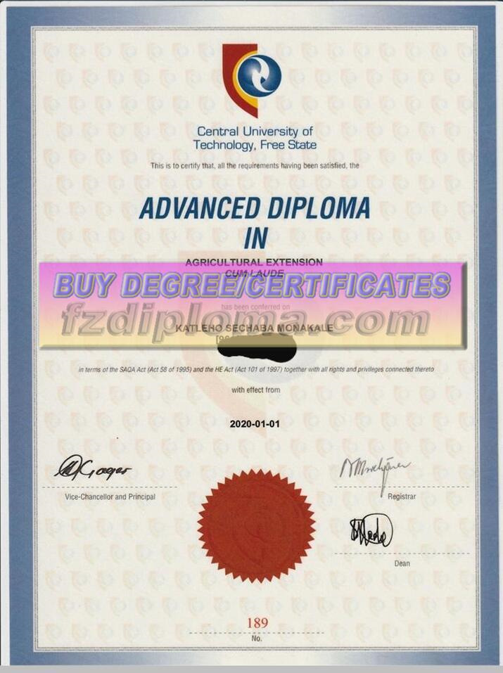 How to Make a Fake Central University of Technology, Free State Diploma in 2023