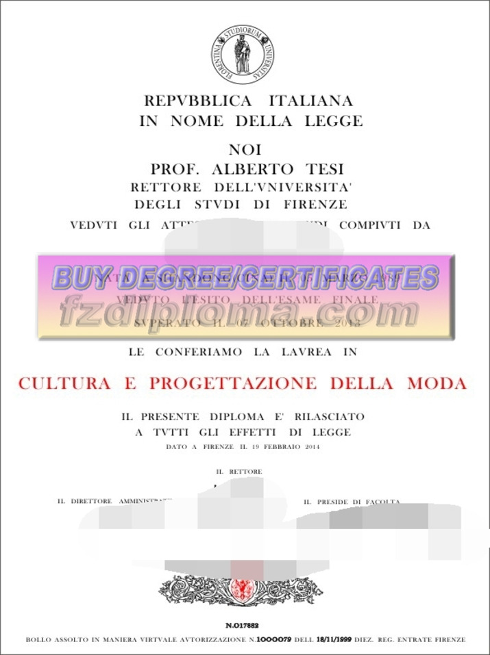Order Your Fake University of Florence Diploma: Where to Purchase?