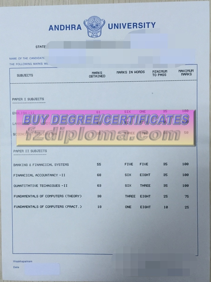 Purchase Phony Andhra University Degree: Is It Worth the Risk?