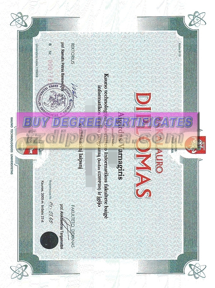 Replica of Kaunas University of Technology (KTU) Diploma: A Comprehensive Guide