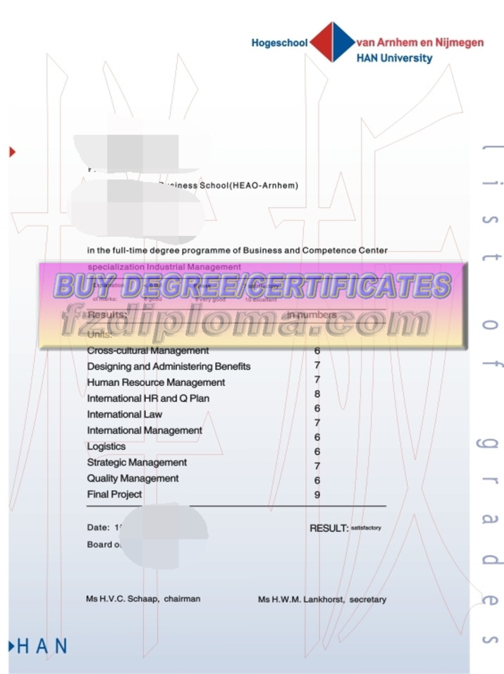 Replica: Where to Order Fake HAN University Diploma?