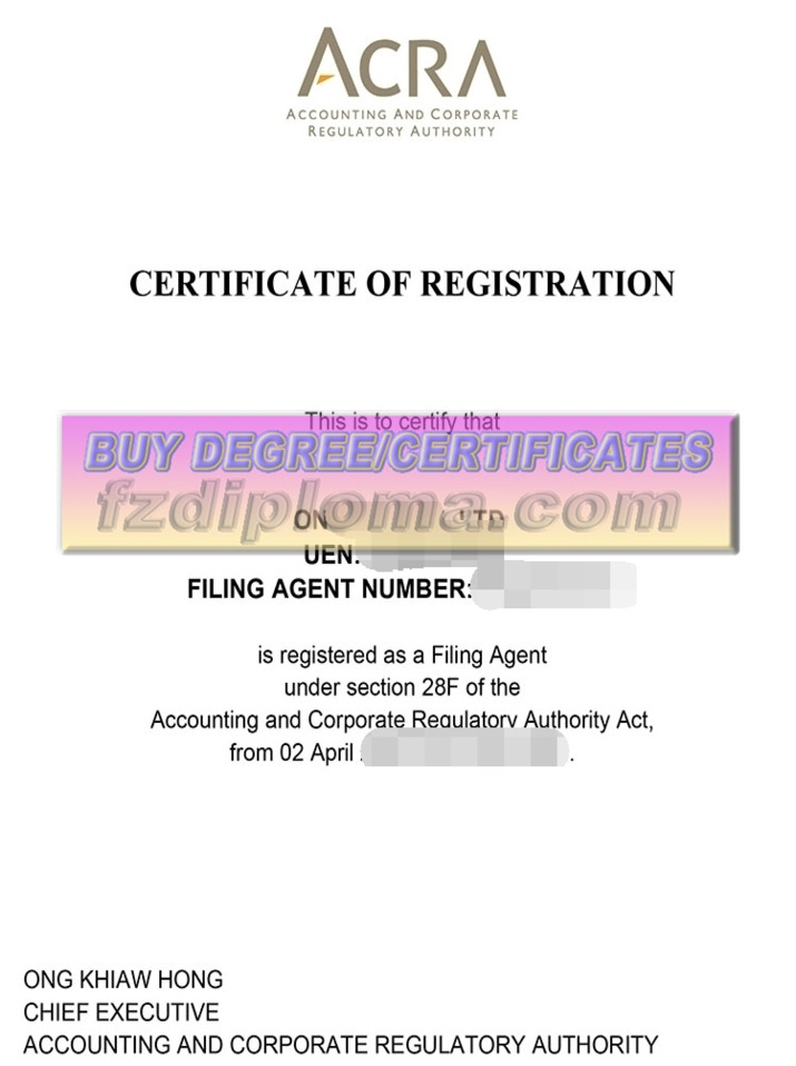 Buy Fake Singapore Accounting and Corporate Regulatory Authority (ACRA) Registration Certificate: All You Need to Know