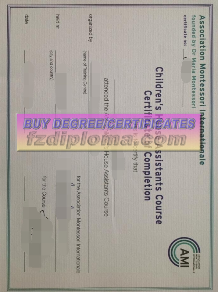How to Create a Fake Association Montessori Internationale (AMI) Certificate