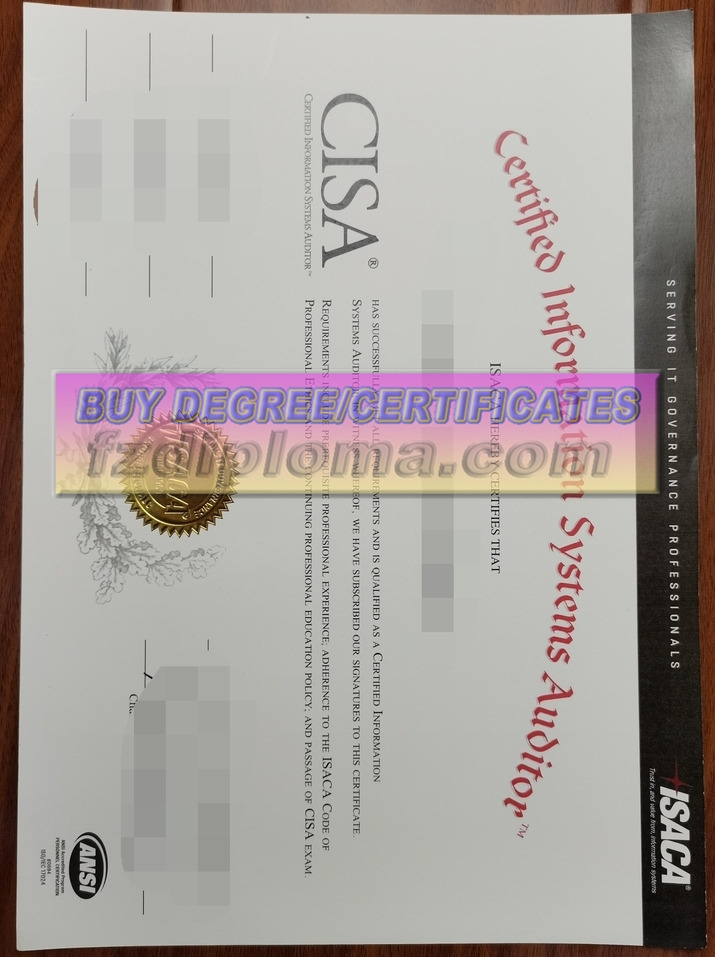 CERTIFIED INFORMATION SYSTEMS AUDITOR (CISA)