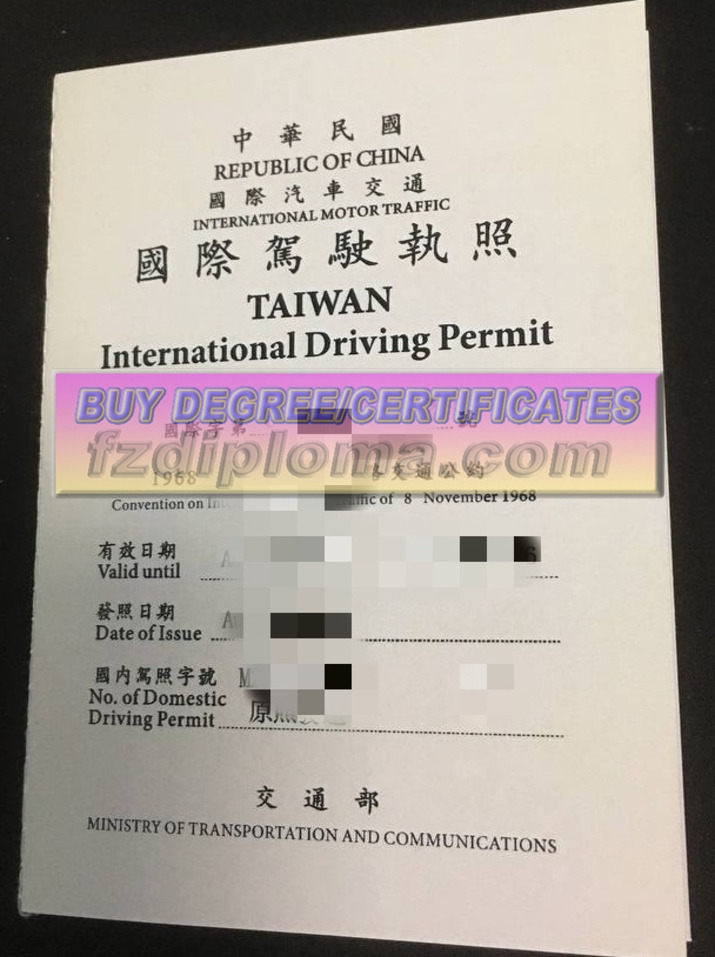 Acquire Your Order Taiwan International Driver's License Seamlessly