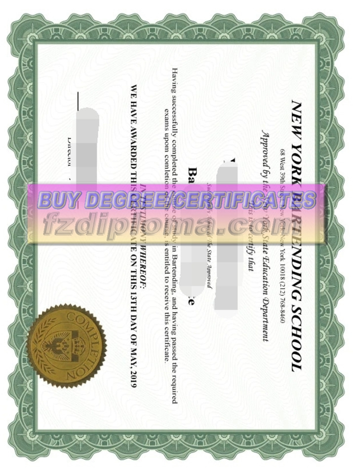 Purchase Phony New York Bartending School Certificate: Is It Worth the Hype?