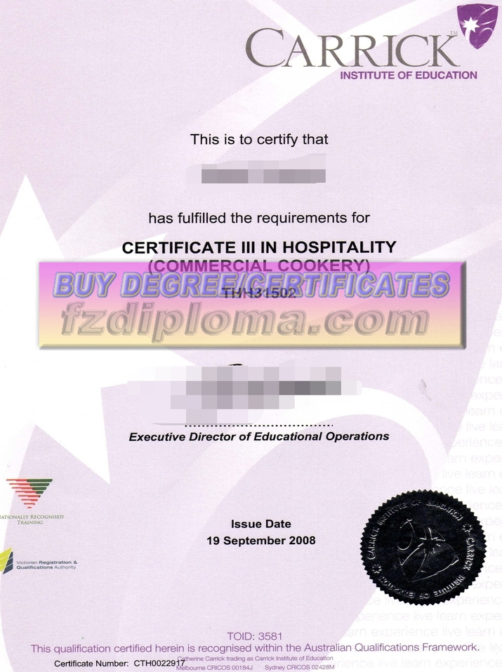 The Steps to Buy a Fake Carrick Institute of Education Certificate