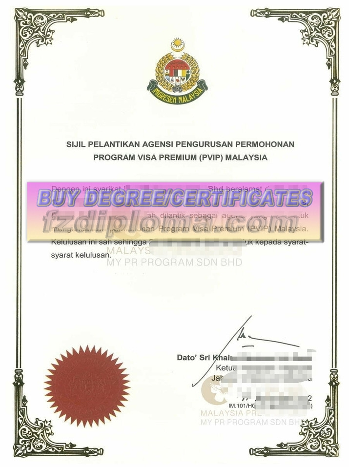 The Steps to Buy a Fake Malaysian Immigration Application Agency Designation Certificate